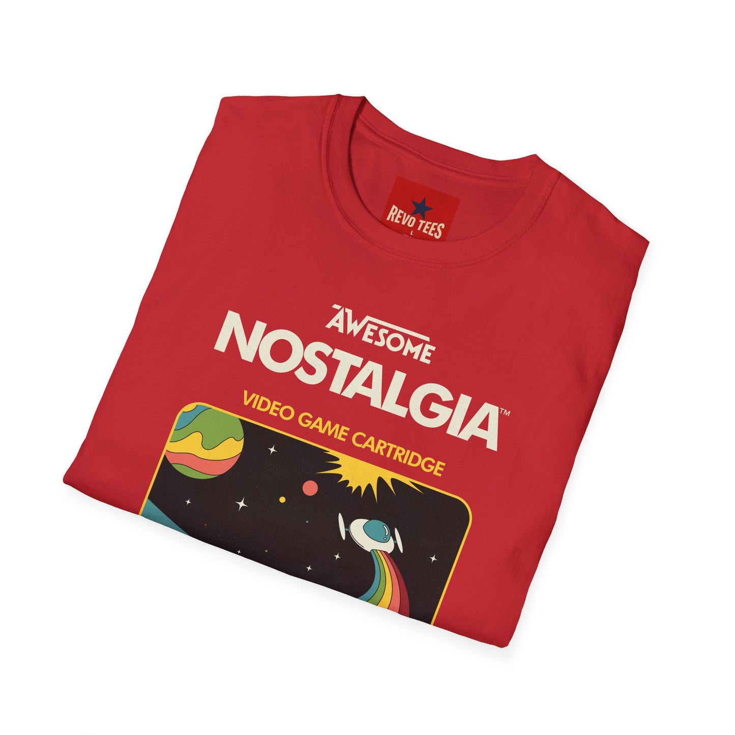 Awesome Nostalgia T-Shirt — Retro Video Game Cartridge Graphic Tee