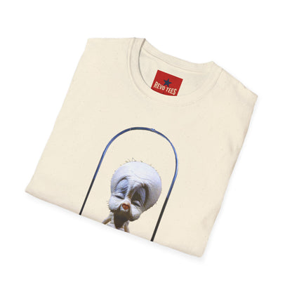 Banky Vintage Bird on Swing T-Shirt — Whimsical Retro Chick Graphic Tee