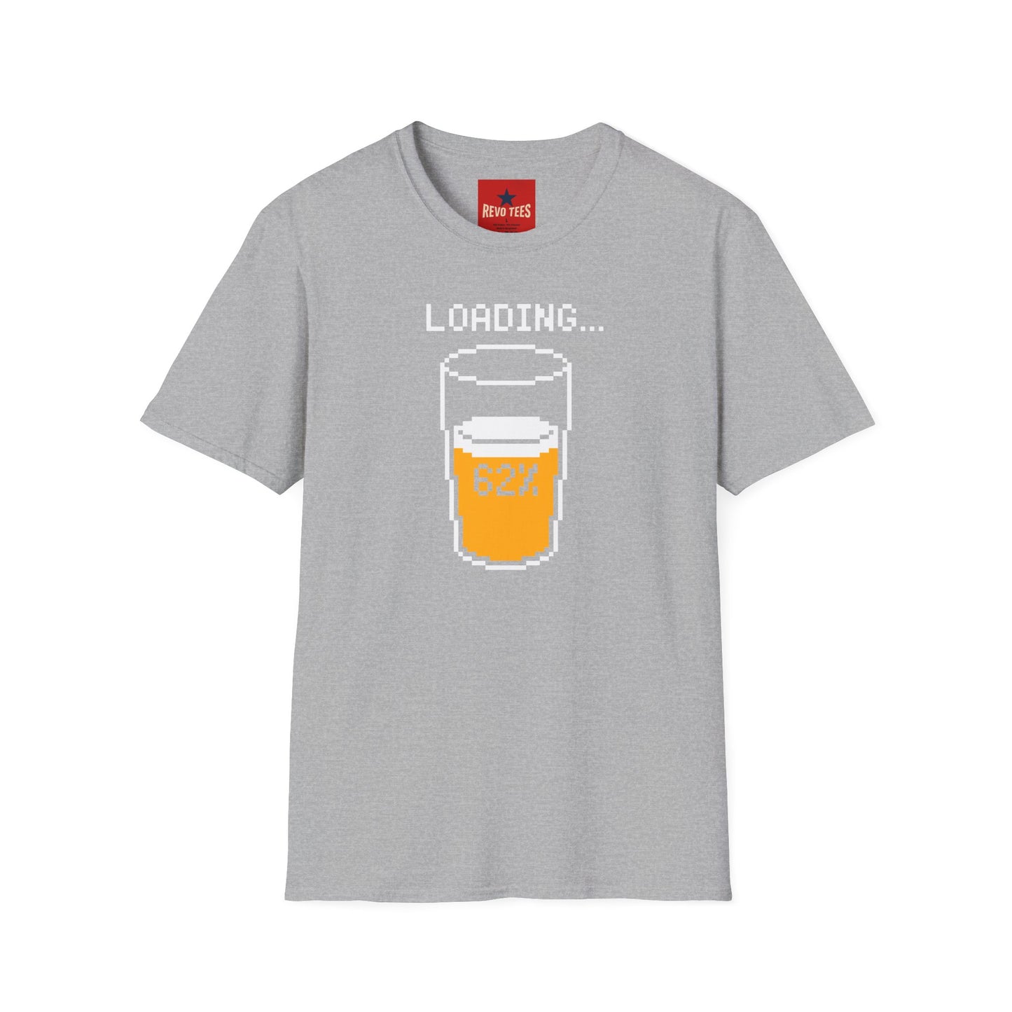 Beer Loading 62% T-Shirt — Funny Pixel Pint Graphic Tee for Beer Lovers
