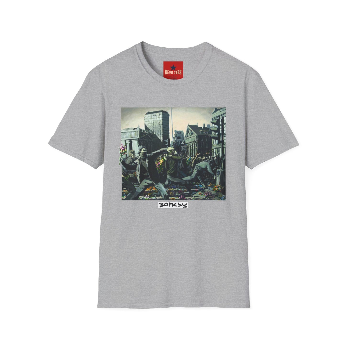 Banksy City Riot Graphic T-Shirt — Urban Protest Art Tee