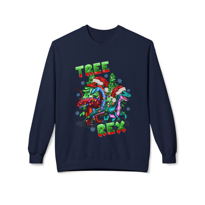 Tree Rex Christmas — Festive Dinosaur Holiday CrewneckSweatshirt