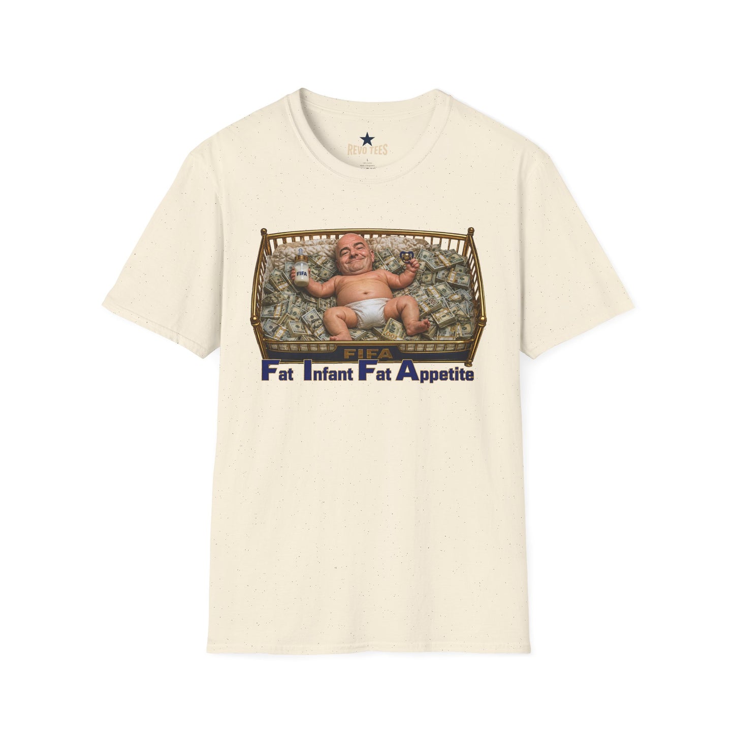REVOTEES Fat Infant Fat Appetite Graphic T-Shirt — Satirical Tee