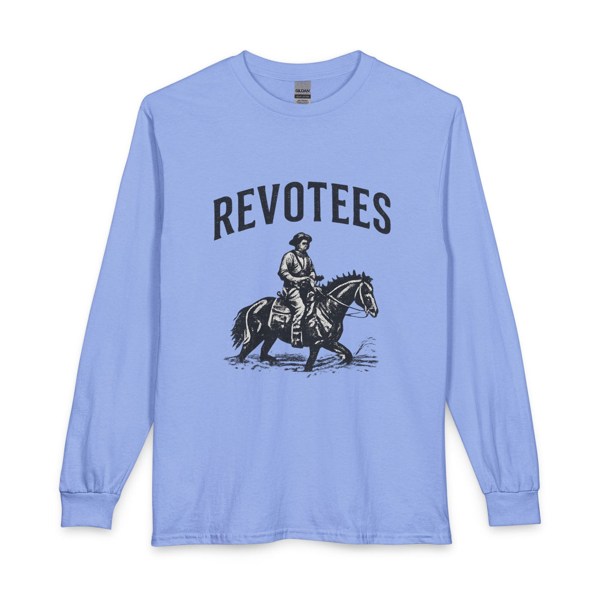 Revotees Rider Long-Sleeve Vintage Western Horse Graphic T-Shirt - alternate view 2