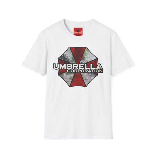Umbrella Corporation Logo T-Shirt — Retro Distressed Biohazard Gaming Tee