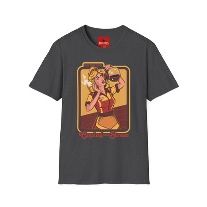 Coping with Stress Retro Coffee Tee — "Self Help Guide" Graphic T-Shirt