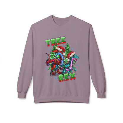 Tree Rex Christmas — Festive Dinosaur Holiday CrewneckSweatshirt