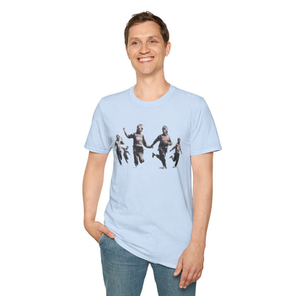 Banksy T-Shirt — Vintage Running Figures Graphic Tee