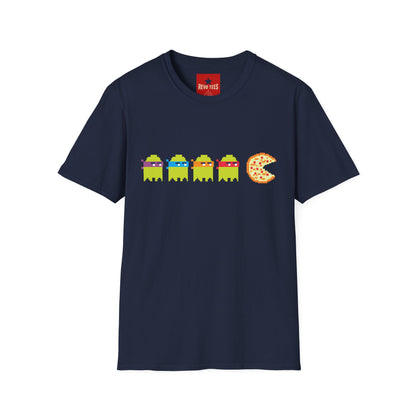 Retro Pixel Arcade T-Shirt — Pac-Man Style Pizza Game Tee