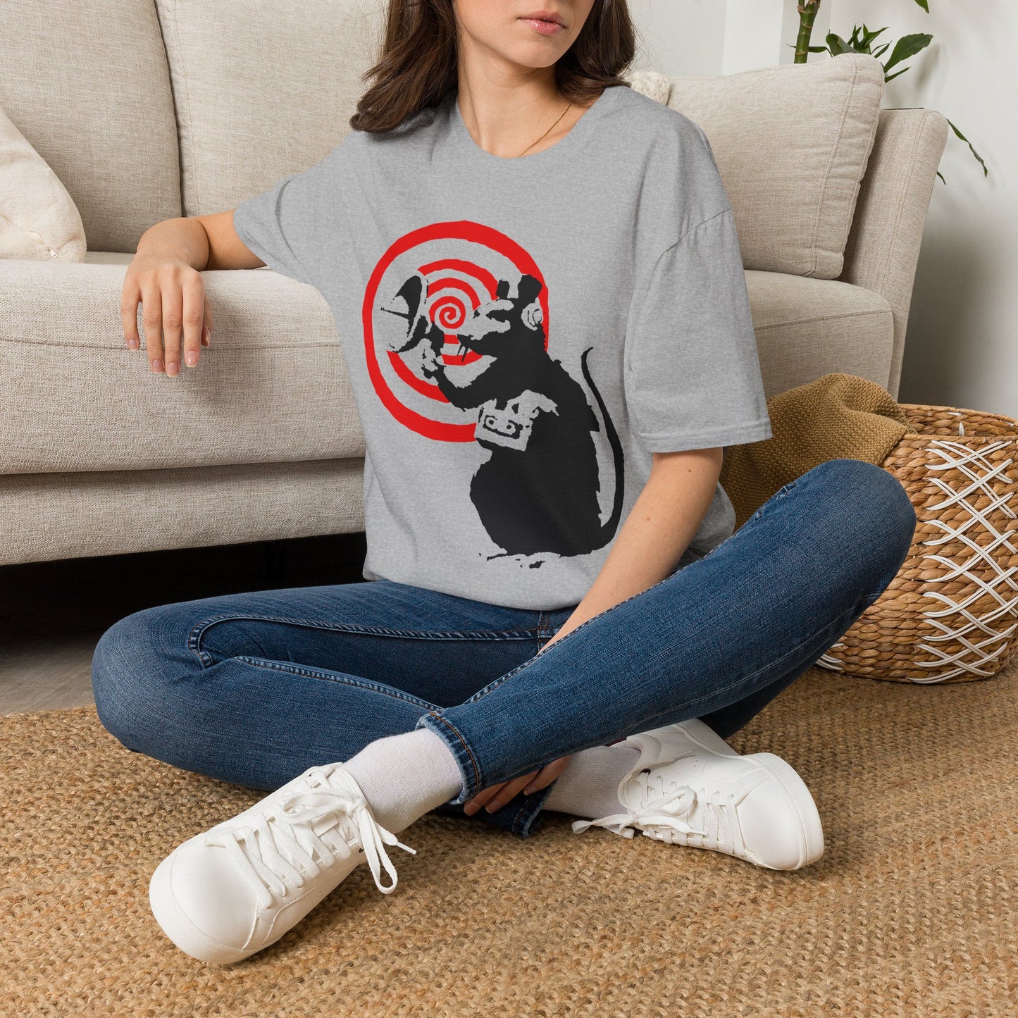 Banksy-Style Rat Target T-Shirt — Street Art Graphic Tee
