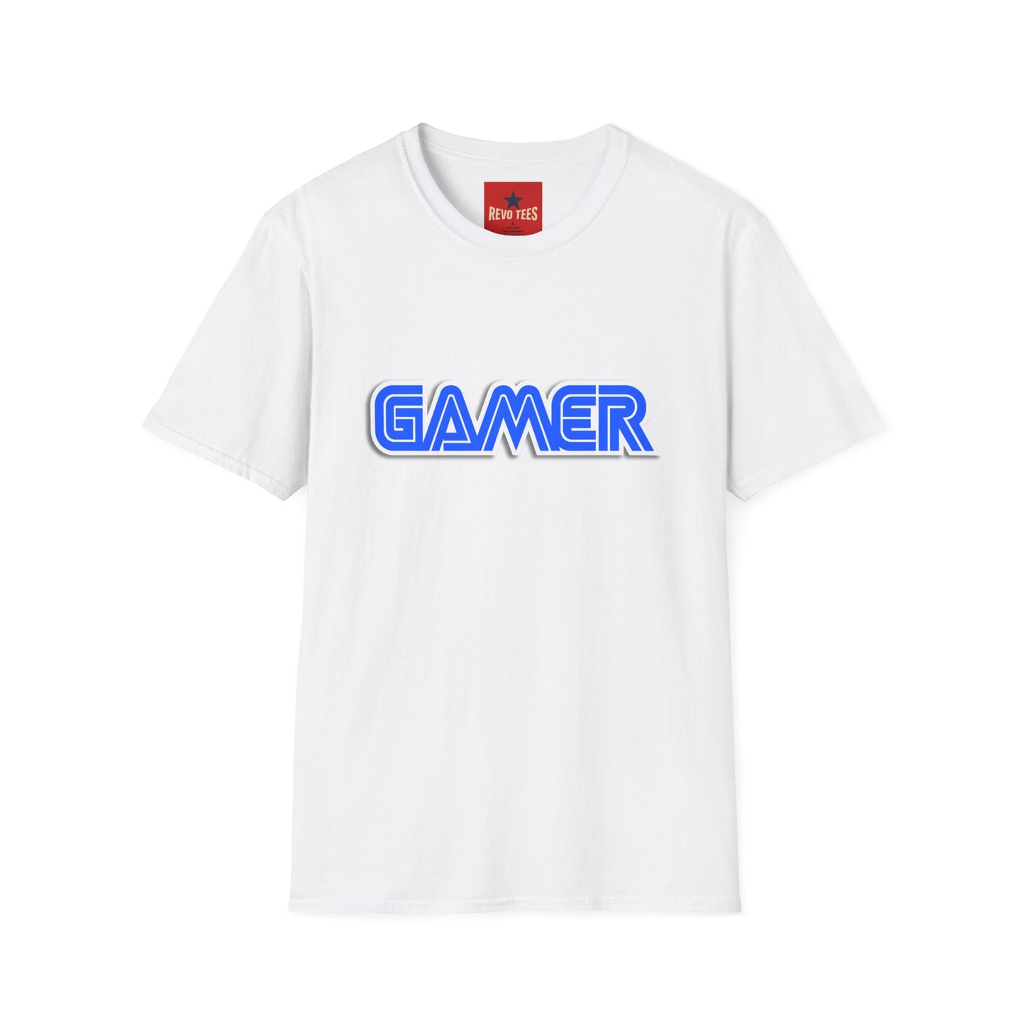Gamer T-Shirt — Retro Blue Neon Arcade Tee