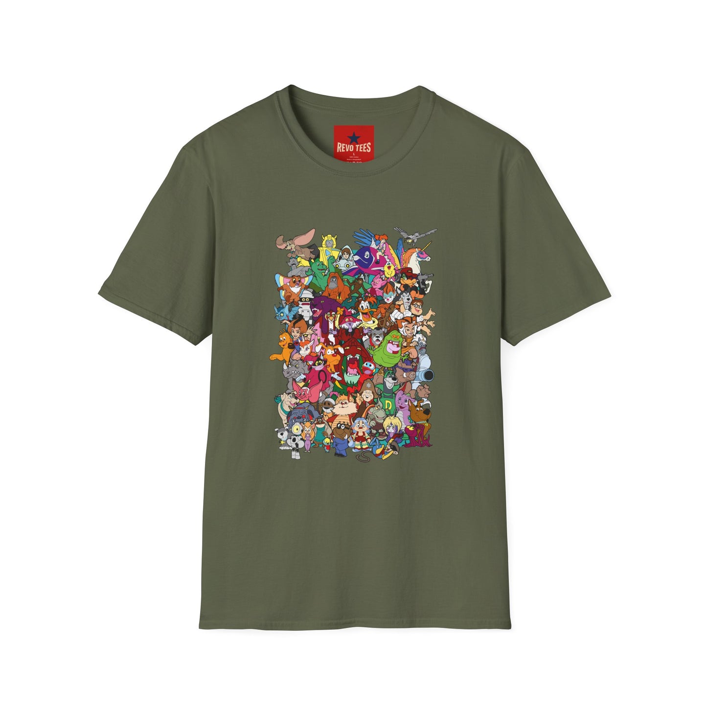 Retro Cartoon Characters Collage T-Shirt