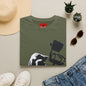 Banksy T-Shirt — Black Cat Tossing Office Chair Graphic Tee
