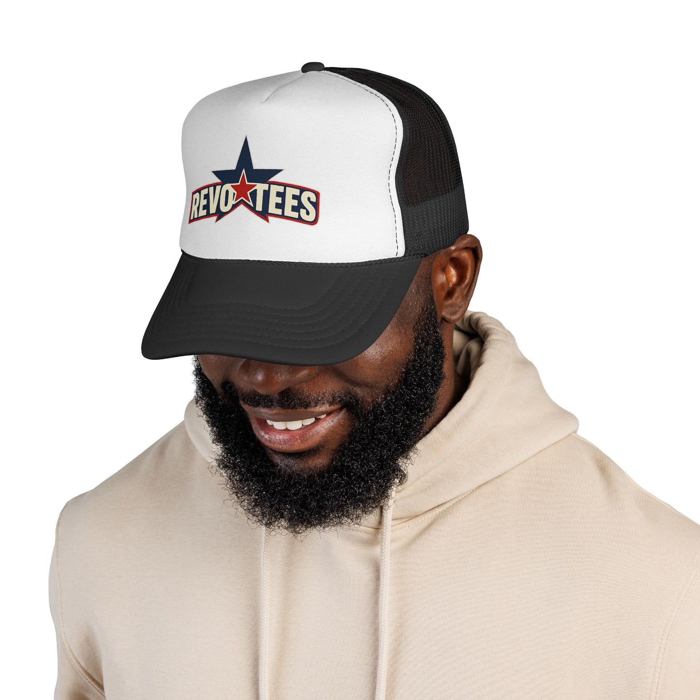 Revotees Star Logo Trucker Cap - Vintage Patriotic Mesh Hat