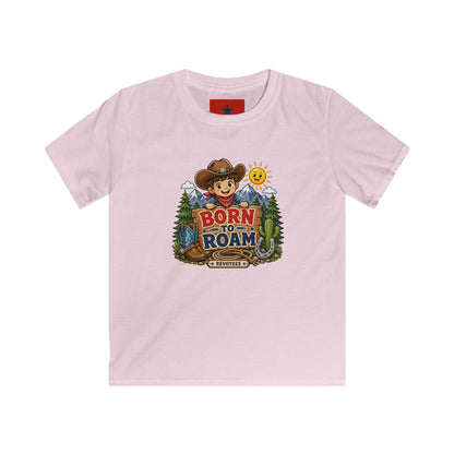 Kids T-Shirt – "Born to Roam" Cute Cowboy Adventure Tee for Little Explorers