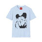 Banksy - Kissing Policemen Graphic T‑Shirt — Vintage Stencil Couple Print