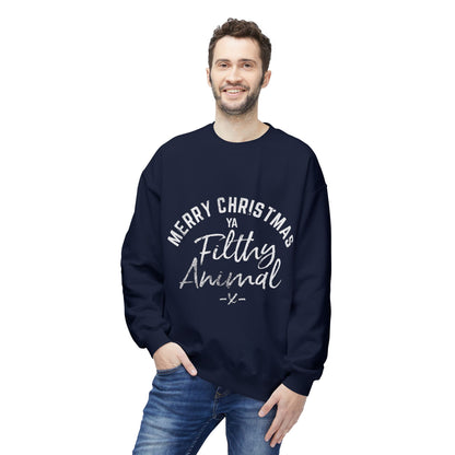 Merry Christmas Ya Filthy Animal Crewneck Sweatshirt