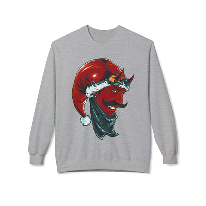 Devil Santa — Vintage Holiday Demon Graphic Crewneck Sweatshirt