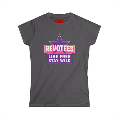 Revotees Live Free Stay Wild Womens Retro Star Graphic T-Shirt - alternate view 10