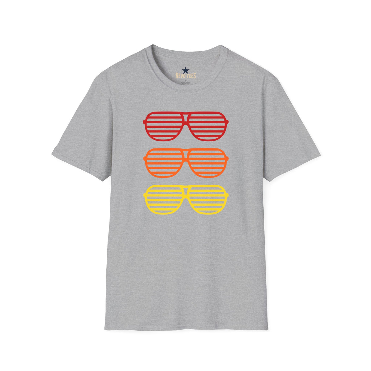 Revotees Retro Shutter Shades Gradient Graphic T-Shirt - alternate view 3