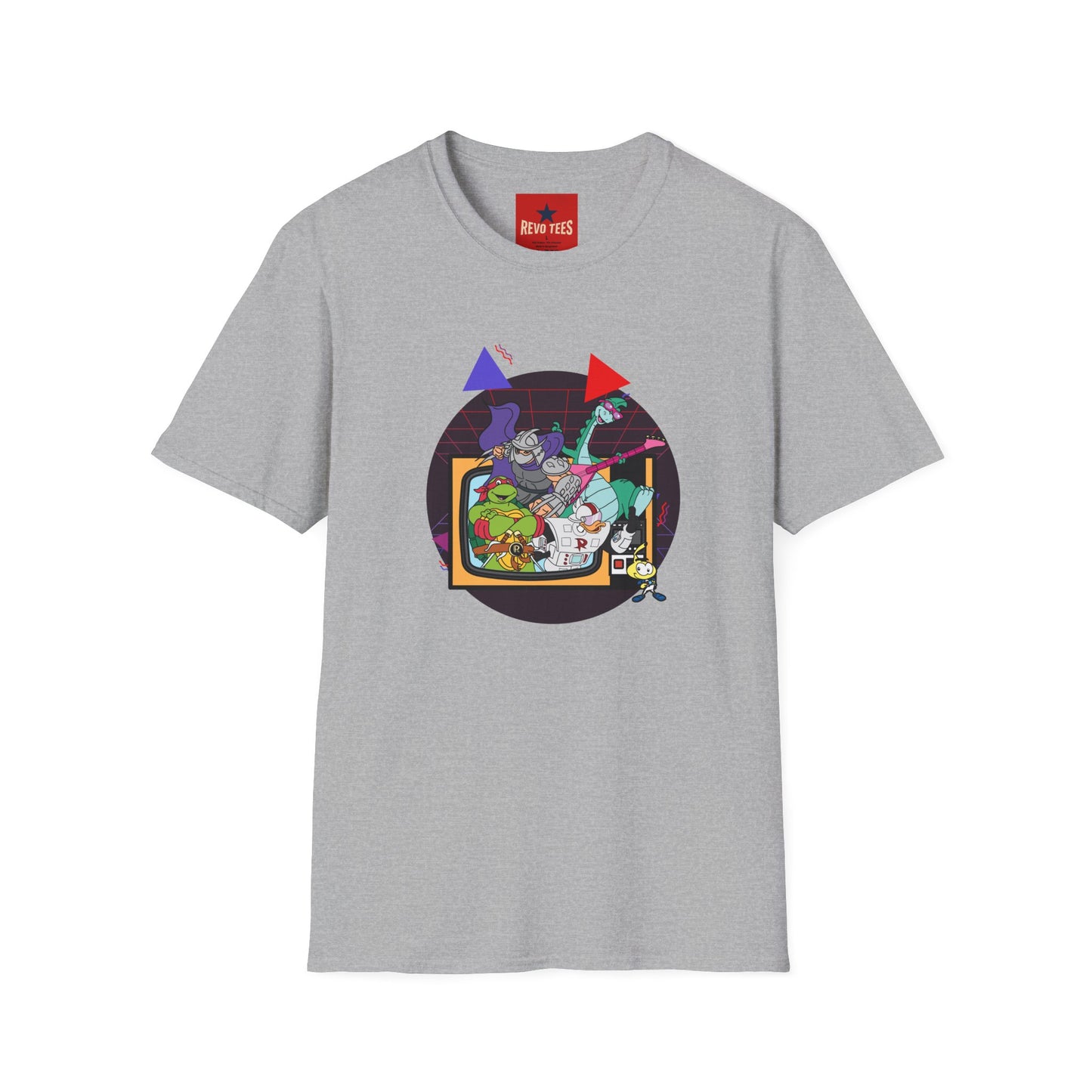 Retro Arcade Turtle Band T-Shirt — 'Rock On' Cartoon Gaming Tee