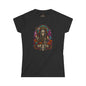 Day of the Dead "Death" Skull Tee — Women's Gothic Floral Graphic Shirt