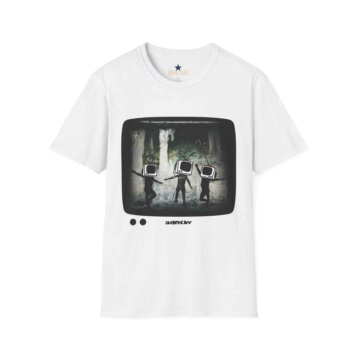 Revotees Banksy TV Head Graphic T-Shirt