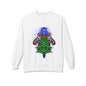 Astronaut Santa Pouncing on a Christmas Tree Crewneck Sweatshirt