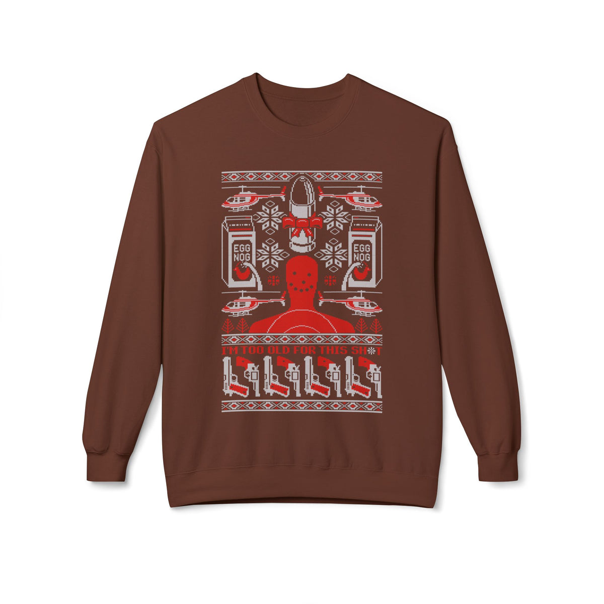Lethal Knitting - Too Old For This Sh!t Christmas Ugly Sweater