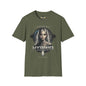 REVOTEES Hybrid Alien Graphic Tee — "I Associate With" Sci‑Fi Cosmic Portrait Shirt