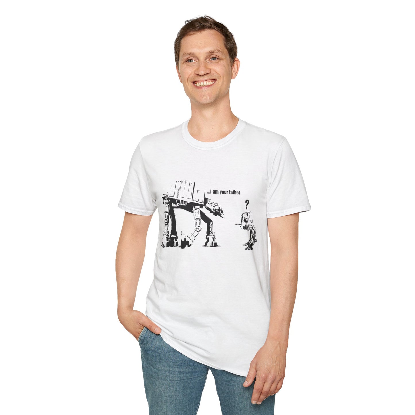 Banksy T‑Shirt — 'I am your father' Star Wars AT-AT Funny Graphic Tee