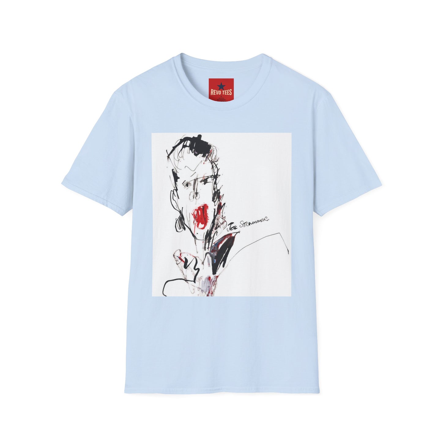 The Clash - Joe Strummer - By Ray Lowry - Unisex Softstyle T-Shirt