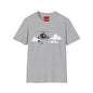 Banksy Helicopter Pilot Graphic T-Shirt — Vintage Chopper Clouds Design