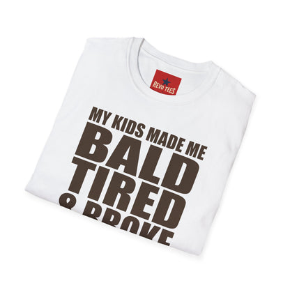 Bald, Tired & Broke T-Shirt — Funny Mom/Dad Parenting Tee