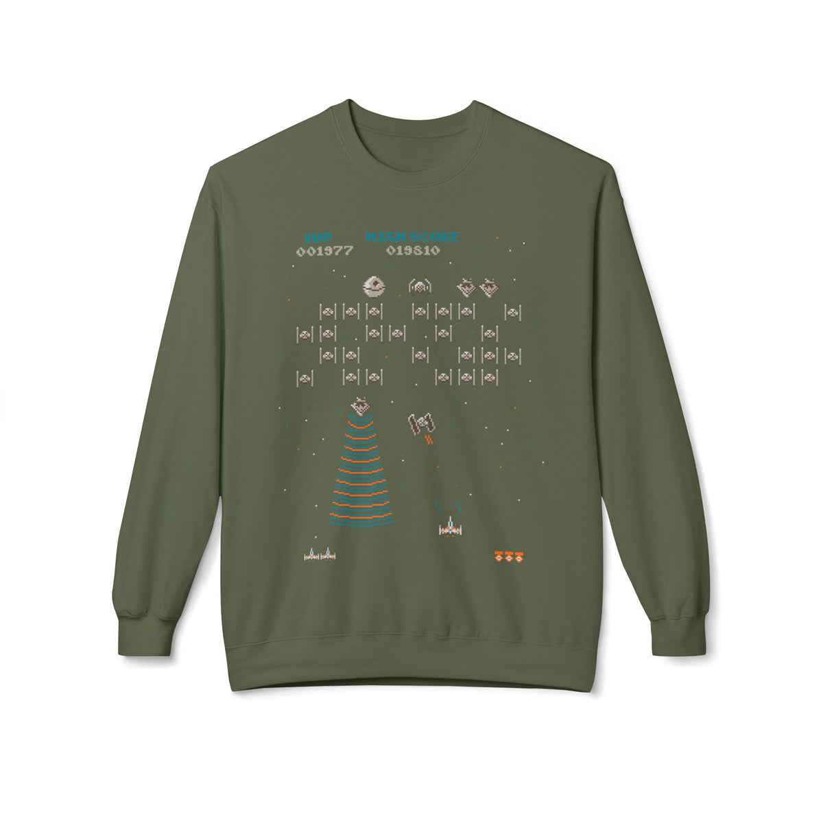 Retro Space Invaders Christmas Sweatshirt