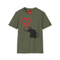 Banksy-Inspired Rat Stencil T-Shirt — Dripping Heart Street Art Tee