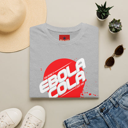Ebola Cola Graphic T-Shirt – Retro Logo & Distressed Splash Design