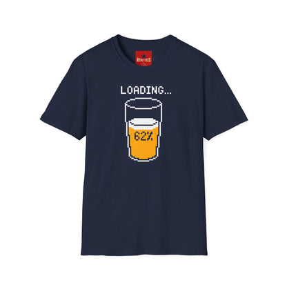 Beer Loading 62% T-Shirt — Funny Pixel Pint Graphic Tee for Beer Lovers