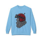 Santa the Bearded Rider  – Red Helmet Moto Crewneck Sweatshirt