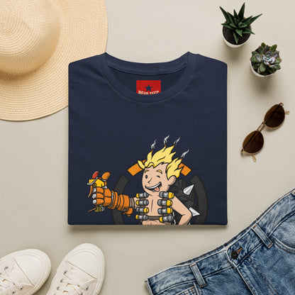 Junkrat-Inspired Gamer Tee — Cartoon Explosive Hero Graphic T-Shirt