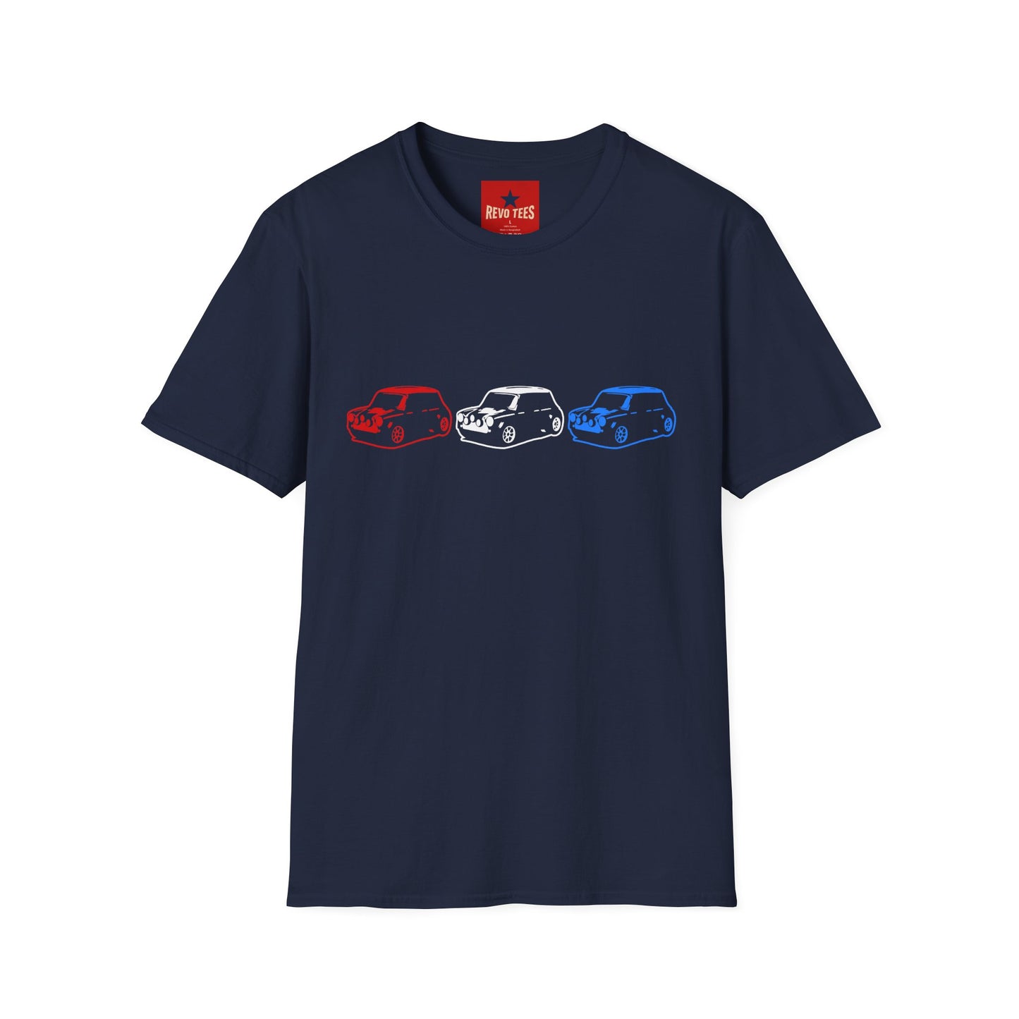 3 Mini Classic Cooper Cars - Unisex Softstyle T-Shirt