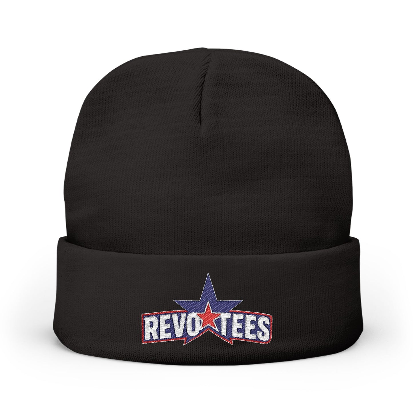 Embroidered 'Revotees' Star Knit Beanie — Patriotic Winter Hat