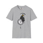 Revotees Banksy Grim Reaper Clock Graphic Smiley Mask T-Shirt - alternate view 3