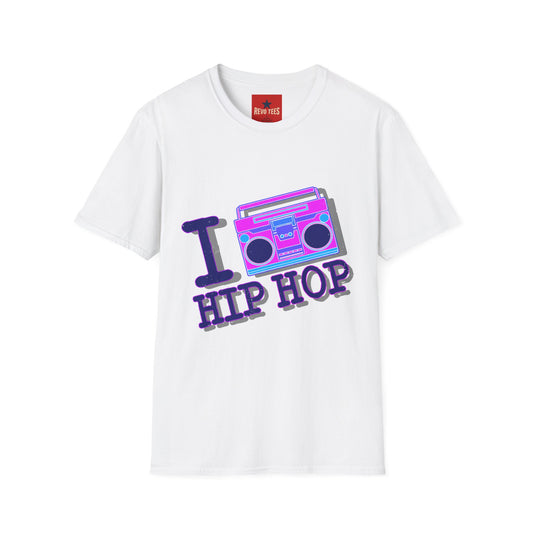 Hip Hop Boombox T-Shirt — "I  Hip Hop" Retro Music Tee