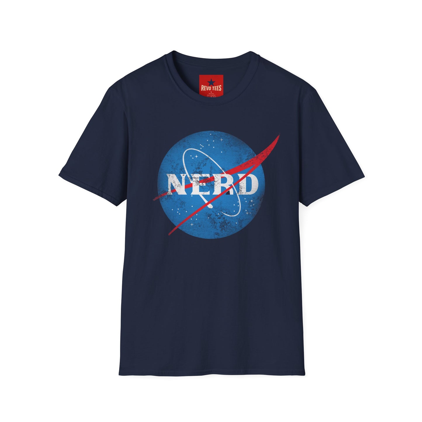 Nerd Space Logo T‑Shirt — Retro NASA-Inspired Graphic Tee
