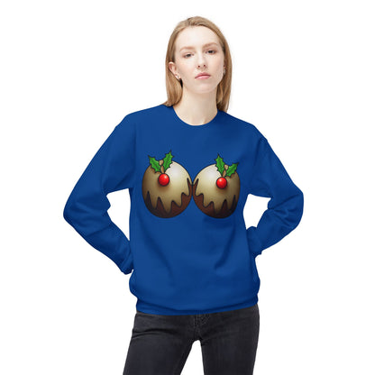 Yule Tidings We'll Twin - Christmas Puddings Crewneck Sweater