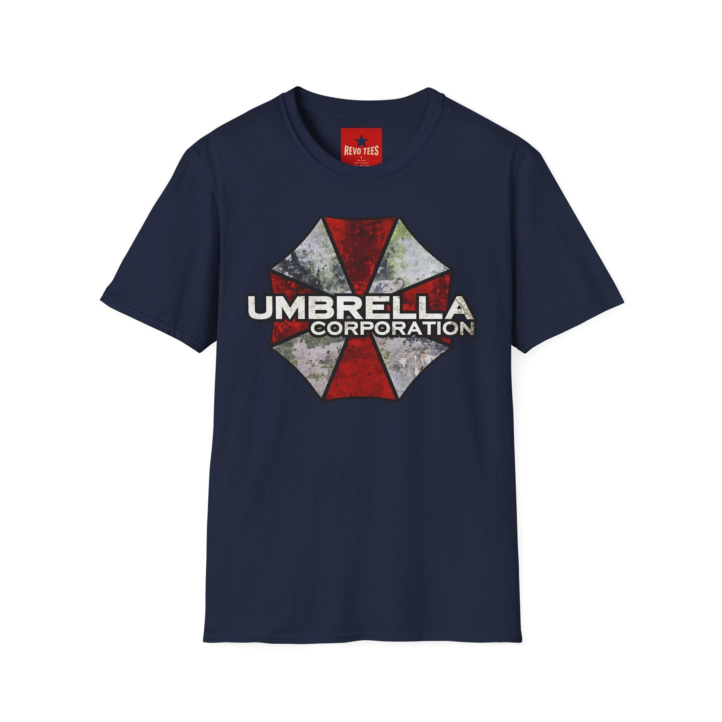 Umbrella Corporation Logo T-Shirt — Retro Distressed Biohazard Gaming Tee
