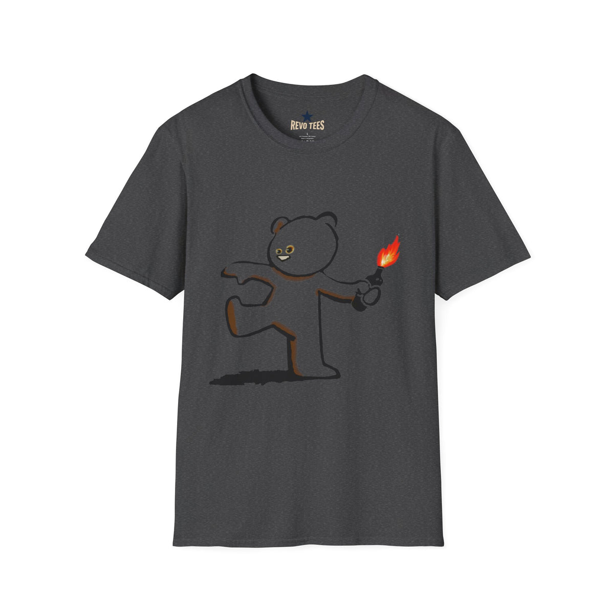 Revotees Banksy Teddy Graphic Cute Mischief Cartoon T-Shirt - alternate view 5