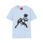 Banksy T-Shirt — Black Cat Tossing Office Chair Graphic Tee