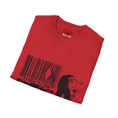 Barcode Cow Graphic T‑Shirt — Animal Rights / Eco Protest Tee