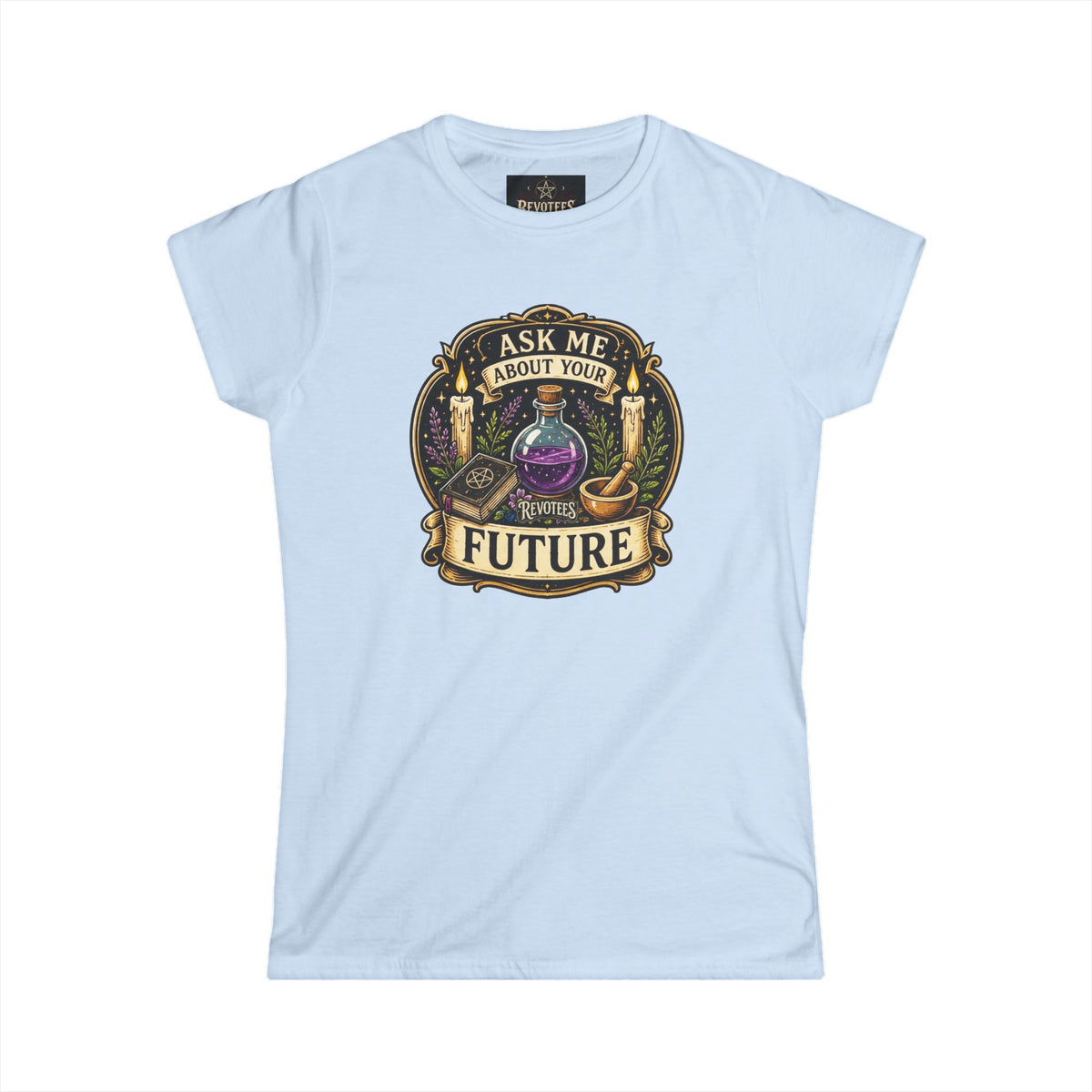 Revotees Fortune Teller Ask Me About Your Future Mystic Crystal Ball Womens T-Shirt - alternate view 9